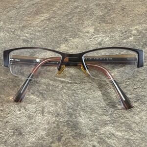 Kliik Denmark K-461 320 Black/Brown Half Rim Eyeglasses Frame 49-18-135-27mm